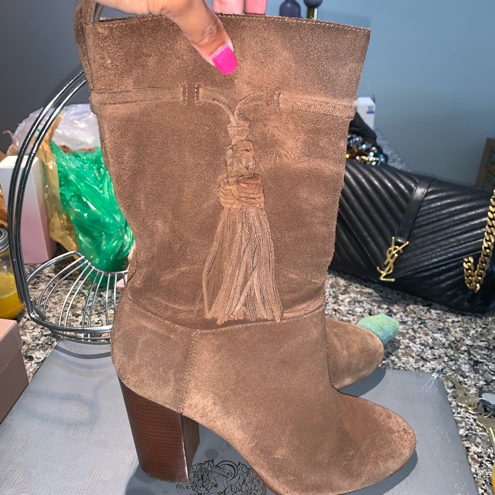 Vince Camuto Fringe Suede Boots